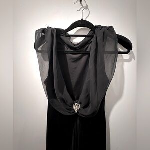 Vintage Cartise - Velvet, backless evening dress